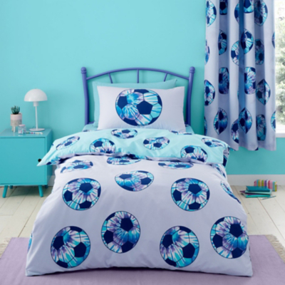 Catherine Lansfield Tie Dye Lilac Football Duvet Cover Set