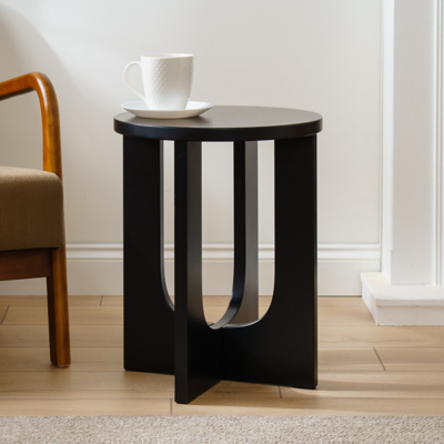 Scottish Everlasting Black Round Side Table