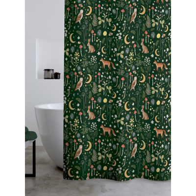 Catherine Lansfield Green Enchanted Twilight Shower Curtain