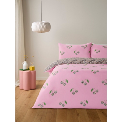 Leopard Print Cherries Reversible Microfibre Duvet Set