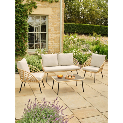 Mykonos Rattan 4 Piece Outdoor Sofa Set