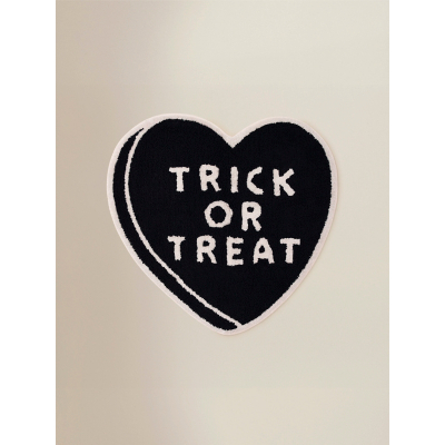 Halloween Trick or Treat Heart Sweet Cotton Bath Mat