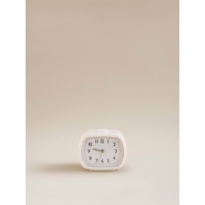Cream Oval Shape Table Alarm Clock