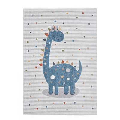 Think Rugs Vida Machine Washable Kids Dino Rug