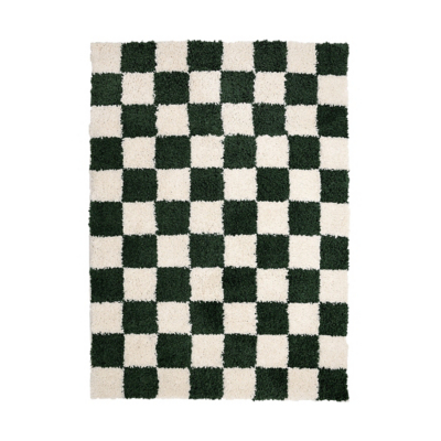 maker Green Checkerboard Rug