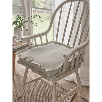 Stacey Solomon Green Striped Ruffle Seat Cushion Pad