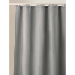 Grey Textured Waffle Shower Curtain