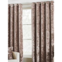 Paoletti Verona Gold Crushed Velvet Eyelet Curtain