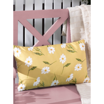 Wylder Nature Daisies Rectangular Floral Reversible Outdoor Cushion
