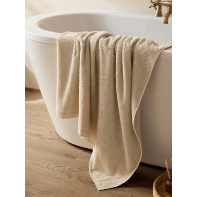 Yard Beige Hebden Textured Waffle Towel Range