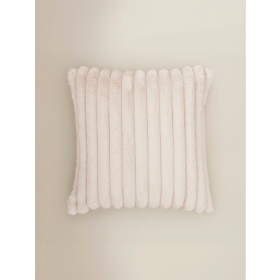 Ribbed Faux Fur Cushion