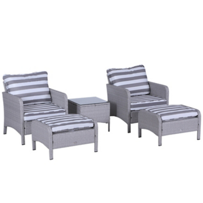 Outsunny Rattan Garden Furniture Set for 2