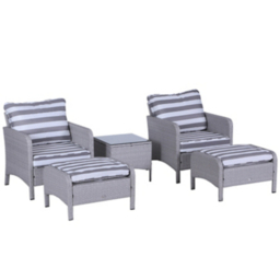 Outsunny Rattan Garden Furniture Set for 2
