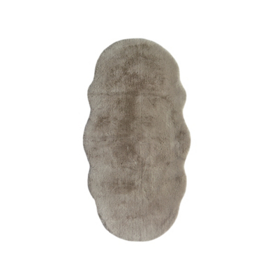 maker Luxury Fur Shaped Rug Natural