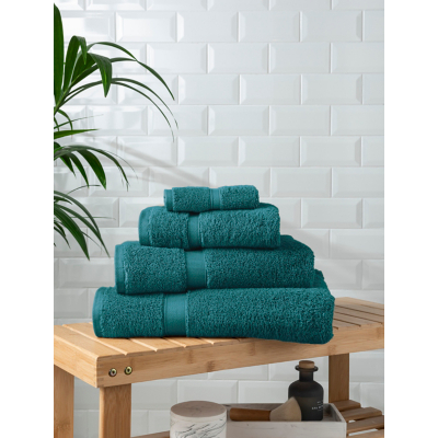 Teal Chenille Super Soft Cotton Towel & Bath Mat Range