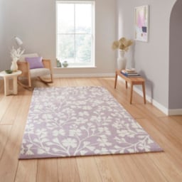 Catherine Lansfield Lilac Grace Floral Rug