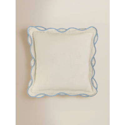 Natural Double Scallop Edge Cushion by George at ASDA