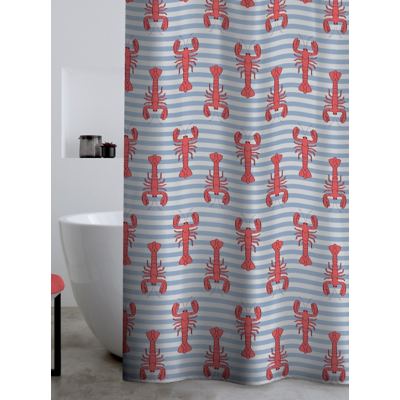 Catherine Lansfield Lobster Shower Curtain Panel