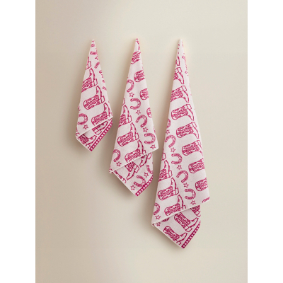 Pink Cowgirl Icons Cotton Towel Range