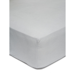 Grey Deep Brushed Cotton Plain Fitted Sheet