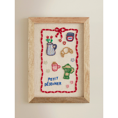 Breakfast Embroidered Wall Art