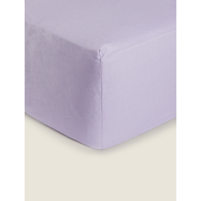 Lilac Plain Fitted Sheet