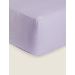 Lilac Plain Fitted Sheet