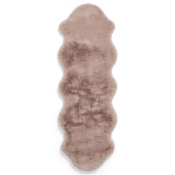 Think Rugs Rose Teddy Luxury Super Soft Pelt Shape Runner