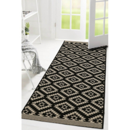 maker Indoor & Outdoor Black Tile Runner