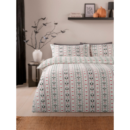 Black & White Spooky Stripe Cotton Reversible Duvet Set