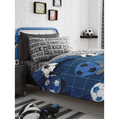 Bedlam Football Themed Blue Duvet Cover Set