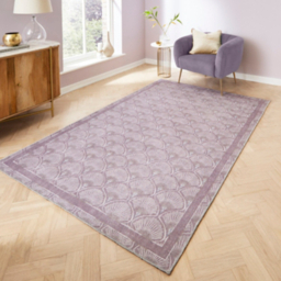 Catherine Lansfield Lilac Deco Peacock Washable Rug