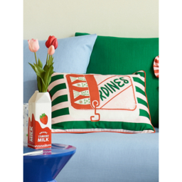 Green & Pink Sardines Printed Cushion
