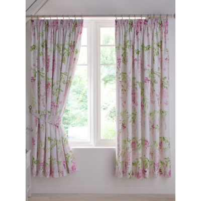 Dreams & Drapes Wisteria Pencil Pleat Curtains in Pink