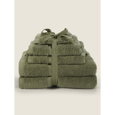 Green Super Soft Cotton Towel Bale - Set of 6
