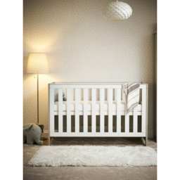 Obaby Grey Wash & White Nika Cot Bed