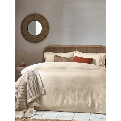 Yard Natural Lark Muslin Cotton Duvet Cover Set