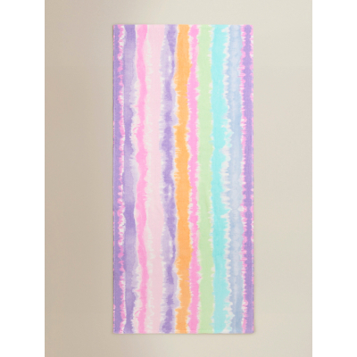 Multi Tie Dye-Effect Cotton Beach Towel