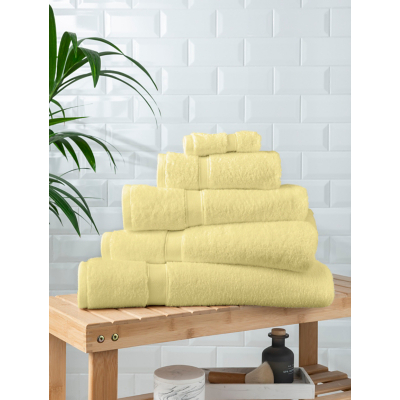 Pale Yellow Super-Soft Cotton Towel & Bath Mat Range