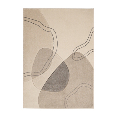 maker Carved Abstract Natural Rug