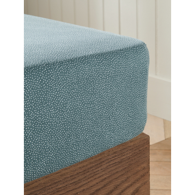 Stacey Solomon Green Spot Brushed Cotton Fitted Sheet