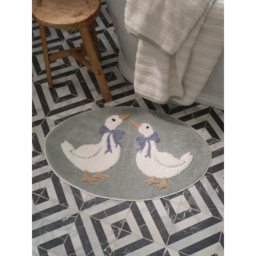 Stacey Solomon Blue & Green Ducks Cotton Bath Mat