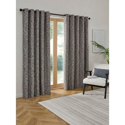 Curtina Blue Talon Woven Eyelet Curtains