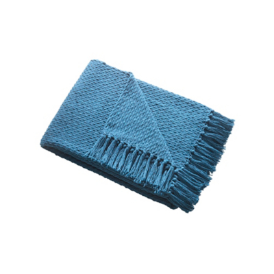 Drift Teal Hayden Basketweave Throw - 200cm x 200cm