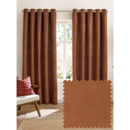 Furn Bronze Verso Reversible Blackout Eyelet Curtains