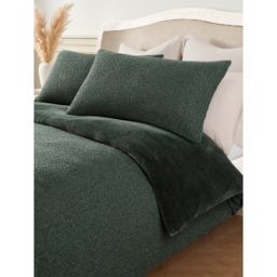 Stacey Solomon Green Super-Soft Boucle King Duvet Set