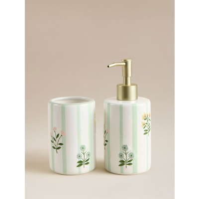 Ditsy Floral Soap Dispenser & Tumbler - Set of 2