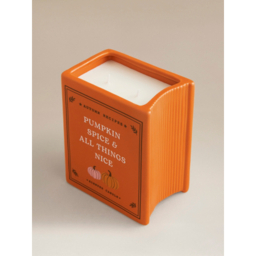 Pumpkin Spice Book Candle