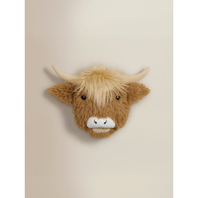Brown Highland Cow-Shaped Cushion