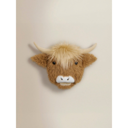 Brown Highland Cow-Shaped Cushion